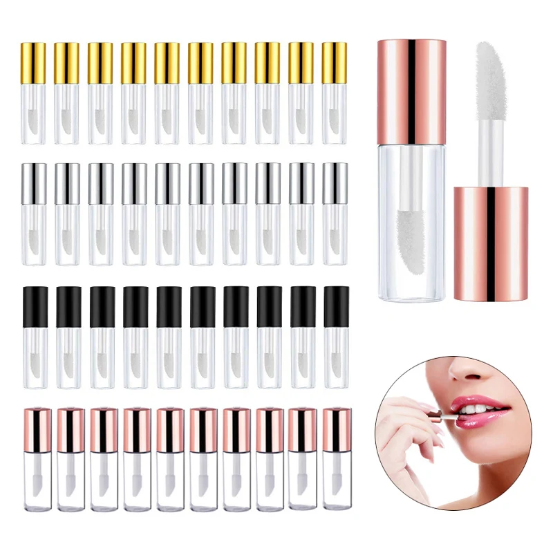 Mini Plastic Empty Clear Lip Gloss Tube Balm Makeup Bottle Container 50pcs~10pcs 1.2ml perfume bottle glass bottles refillable bottles perfume spray bottle