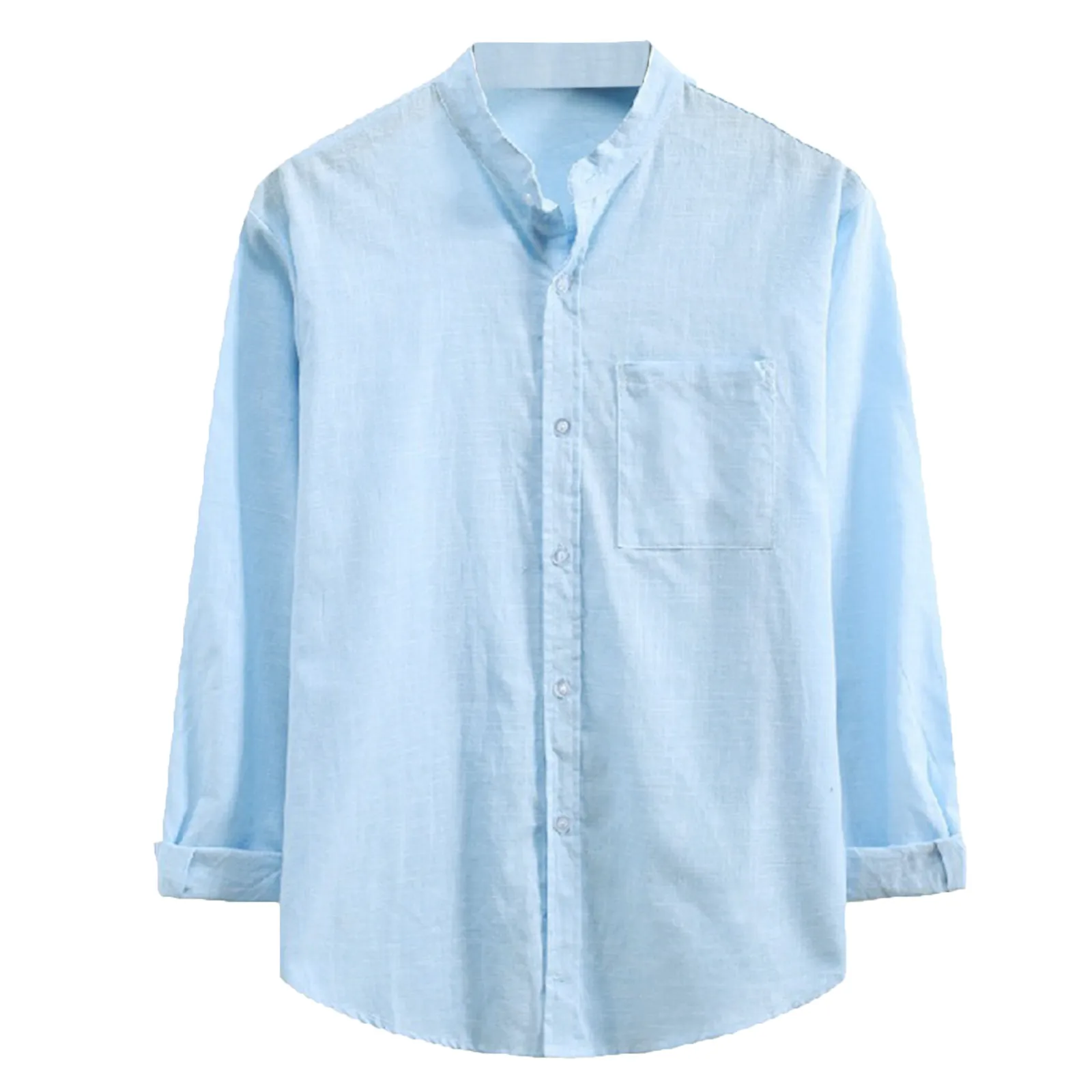 

Men's Social Business Shirts Solid Color Shirt Long Sleeve Shirts Thin Camisas Hombre Comfortable Dailywear Outfits Blusas New
