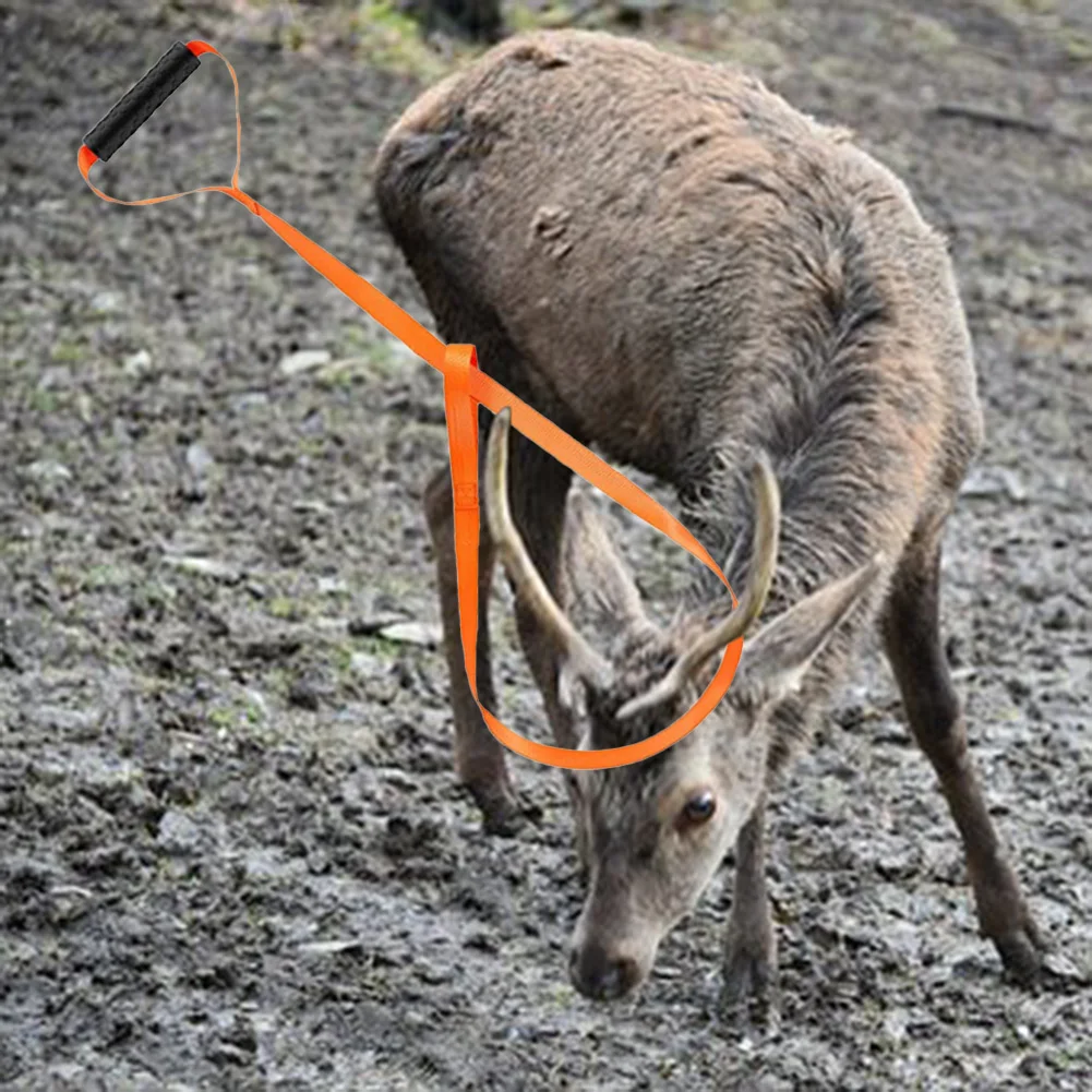 Tanie 3PC pomarańczowy Deer przeciągnij i uprząż Deer lina holownicza Deer ściągacz polowanie na zewnątrz sklep