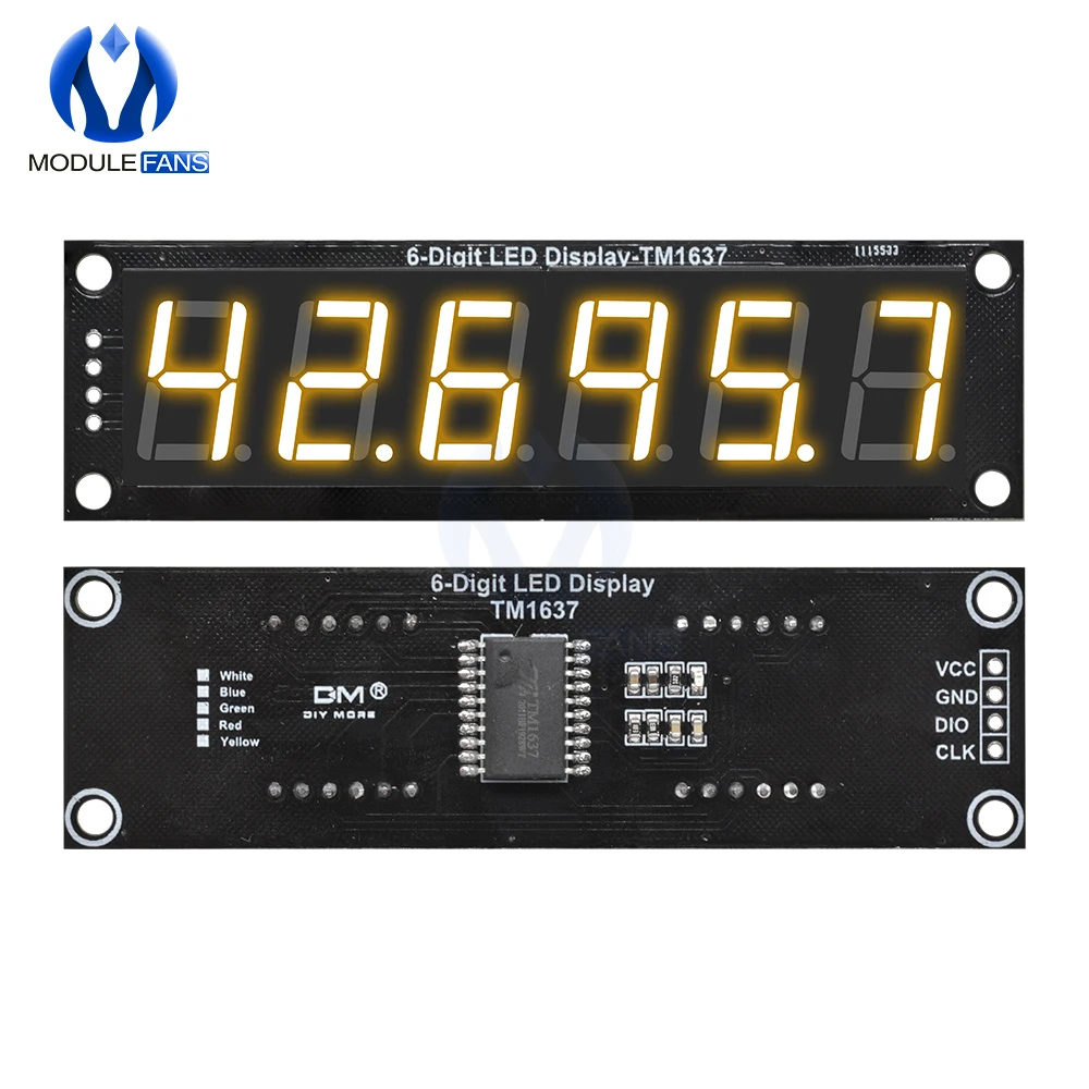 Modulo Display Led 7 Segmenti Display LED A 7 Segmenti TM1637 E 74HC595 - Moduli Da 0.36 E 0.56 Pollici, 6 O 8 Cifre, Ideali Per Progetti Arduino E Fai Da Te Display 74hc595