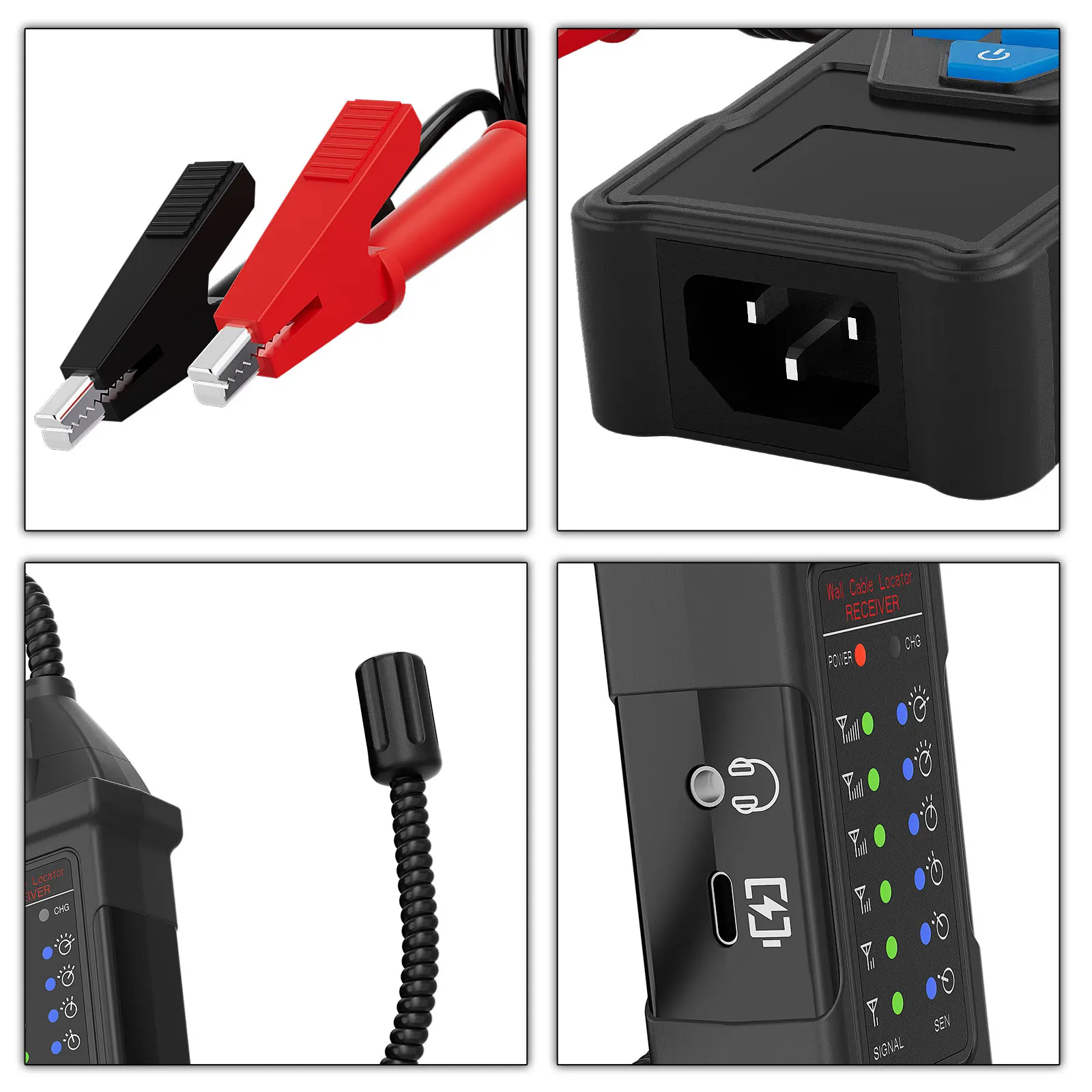 Underground Cable Tracker High& Low Voltage Wire Tracker Anti-Interference Cable Locator Network Line Finder wire locator