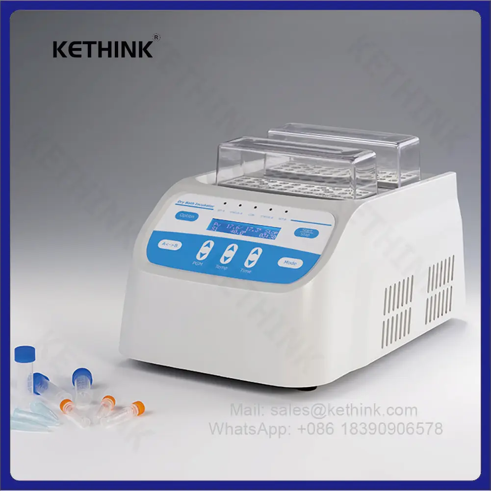 KT-ES2000 정확한 온도 제어 실험실 건조조 인큐베이터, 12mm 및 18mm 튜브용 알루미늄 건조 가열 블록 포함