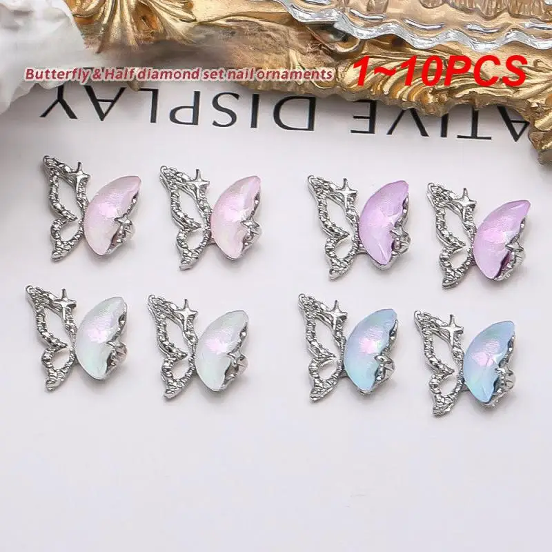 

1 ~ 10 шт. маникюрные украшения, износостойкое стекло, блестящие Блестящие кристаллы, яркие Популярные водостойкие материалы для дизайна ногтей