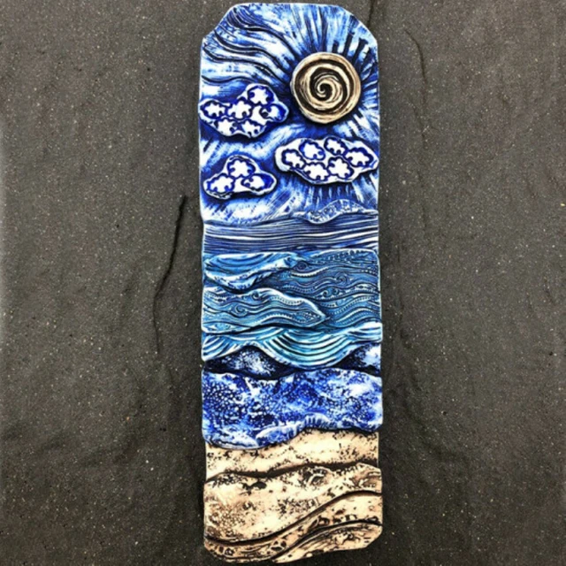 Csillagos Sky Ocean Garden Szobor Fali Művészeti Gyanta Dísz Ajtó Udvari Dekoratív Kézműves Természet Totem 2021 - Image 3