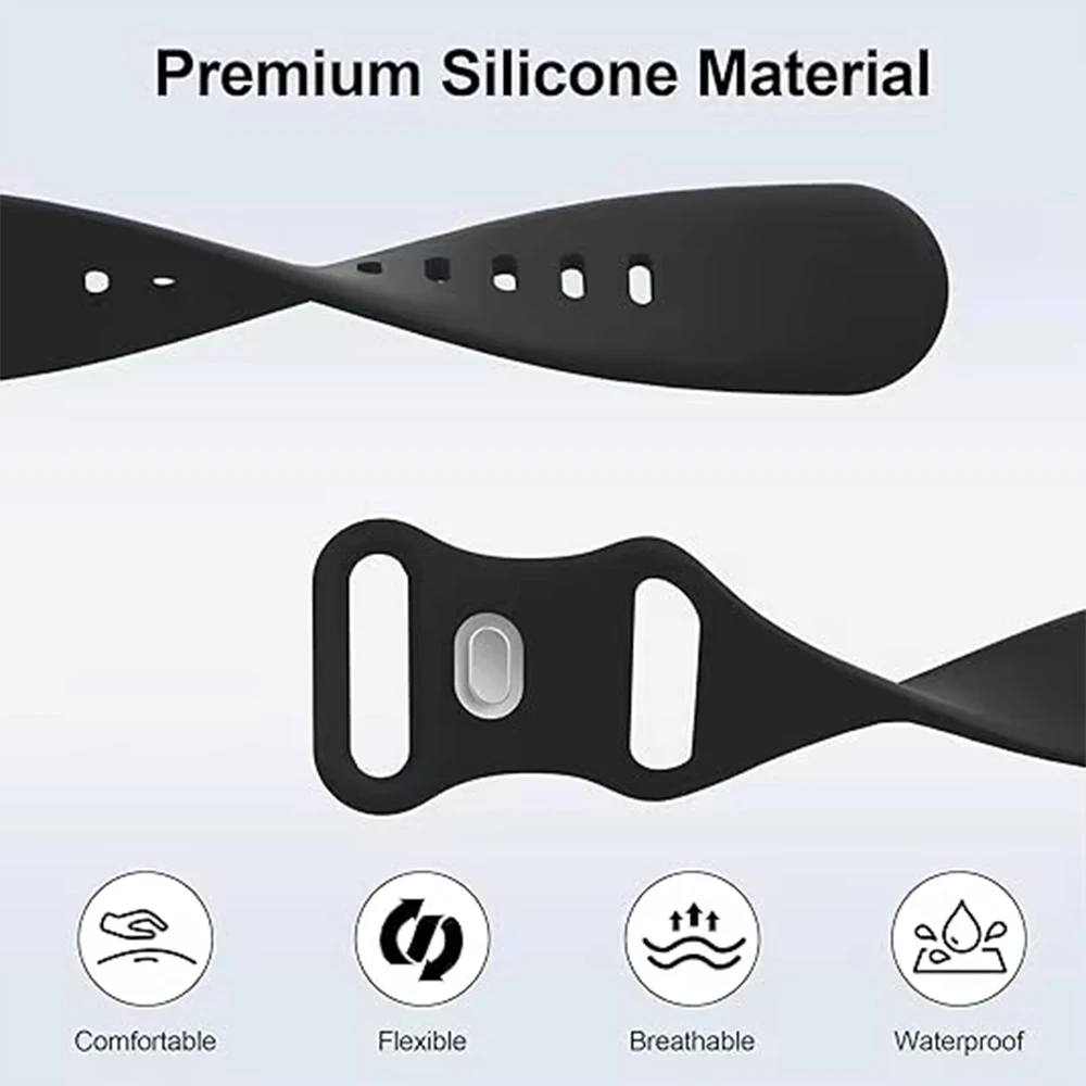 Premium Silicone Band and Protective Case with Tempered Glass