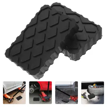 1/2 Pcs Black Rubber Car Jack Pads Support Blocks Trailer Leveling Campers Rv Stabilizer Floor Lift Equipment Parts 1