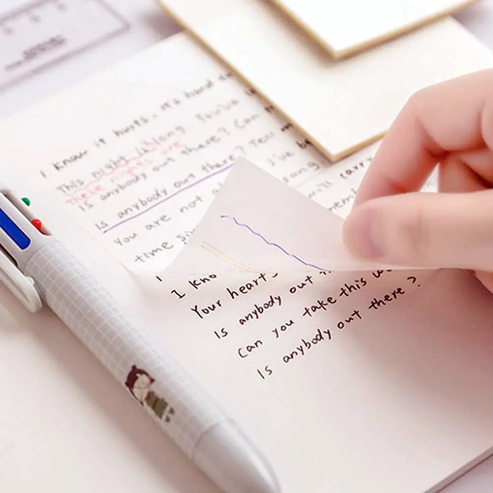 Sticky notes Transparent 3 Different Size Waterproof PET Reminder Pad