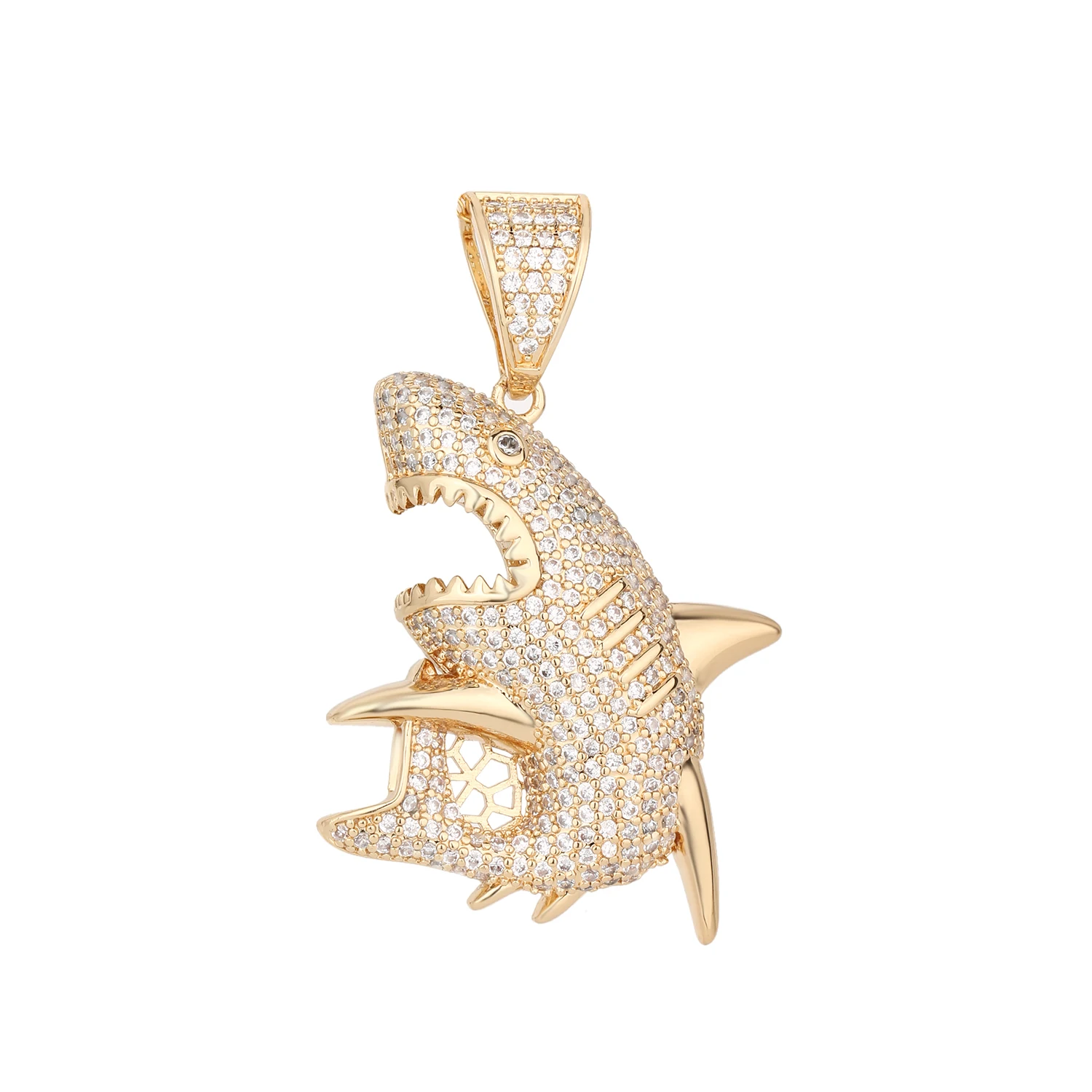 

New Shiny Animal Shark Pendant Trend Men and Women Hip-hop Rock Party Essential Item