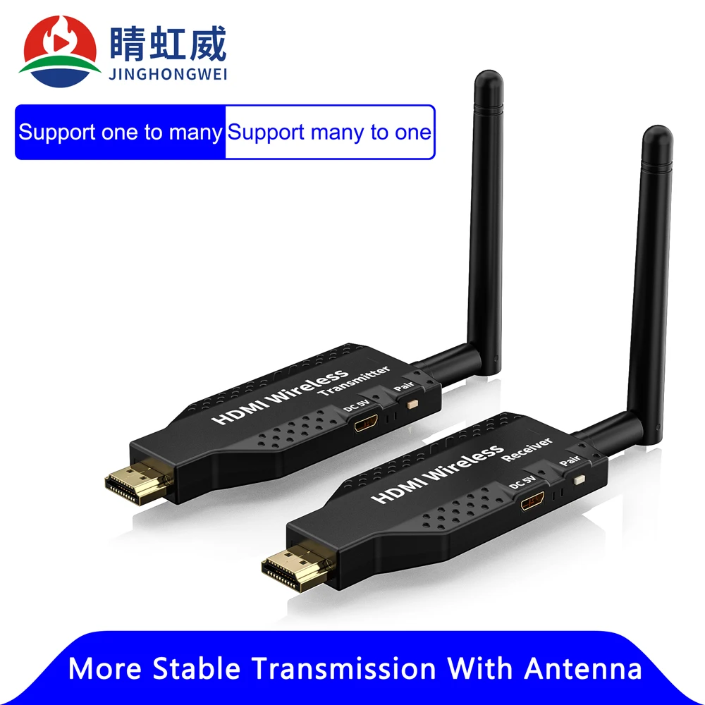 2023 New-in Wireless HDMI Extender Kit HD 1080P 50M 5.8G Audio Video Transmitter and Receiver For Camera PS4 to TV Projector hd video wireless transmitter