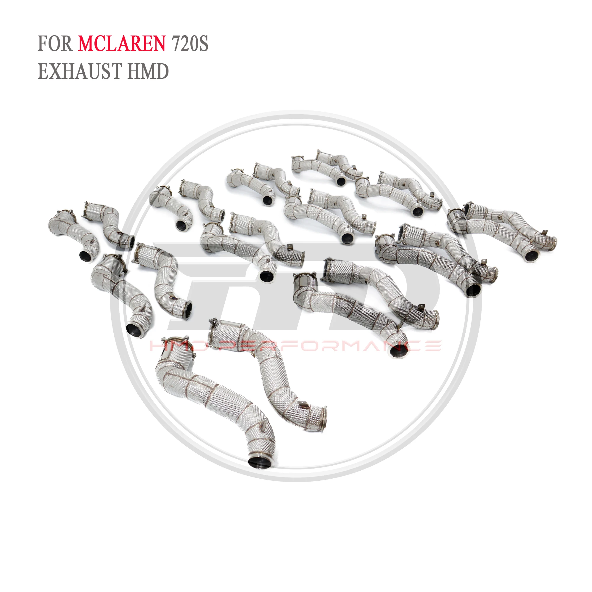 

HMD Stainless Steel Exhaust System Downpipes For Mclaren 720s Catalytic Downpipes