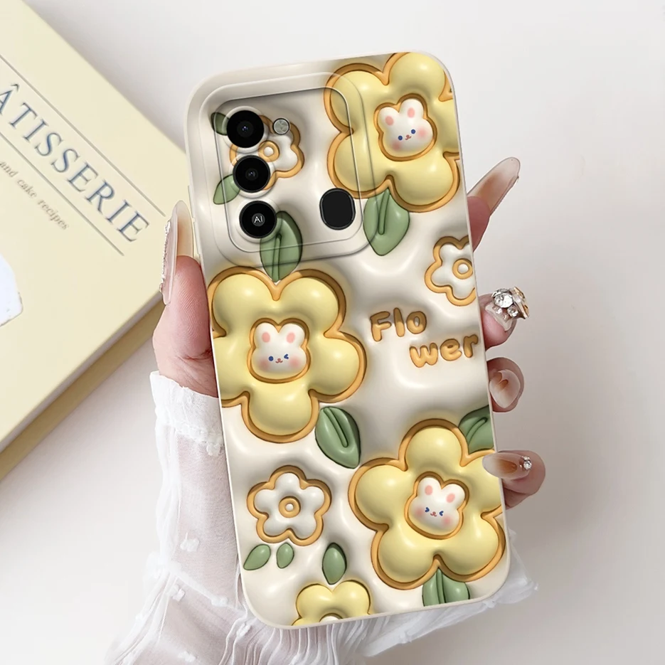 Luxury Candy Painted Soft TPU Phone Case for Tecno Spark 8C and Spark Go 2022