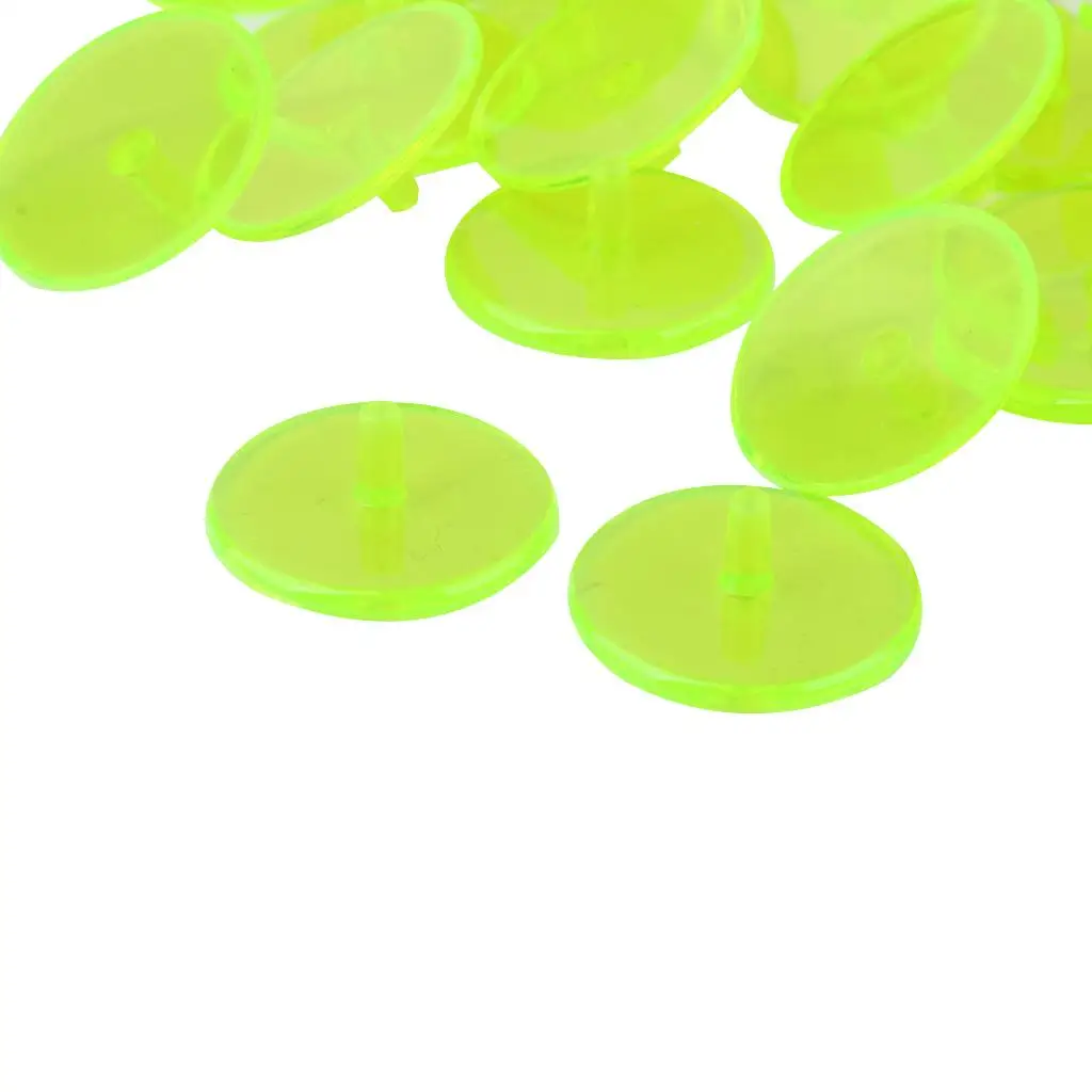 50 Pieces / Piece Plastic Round Transparent Golf Ball Marker-