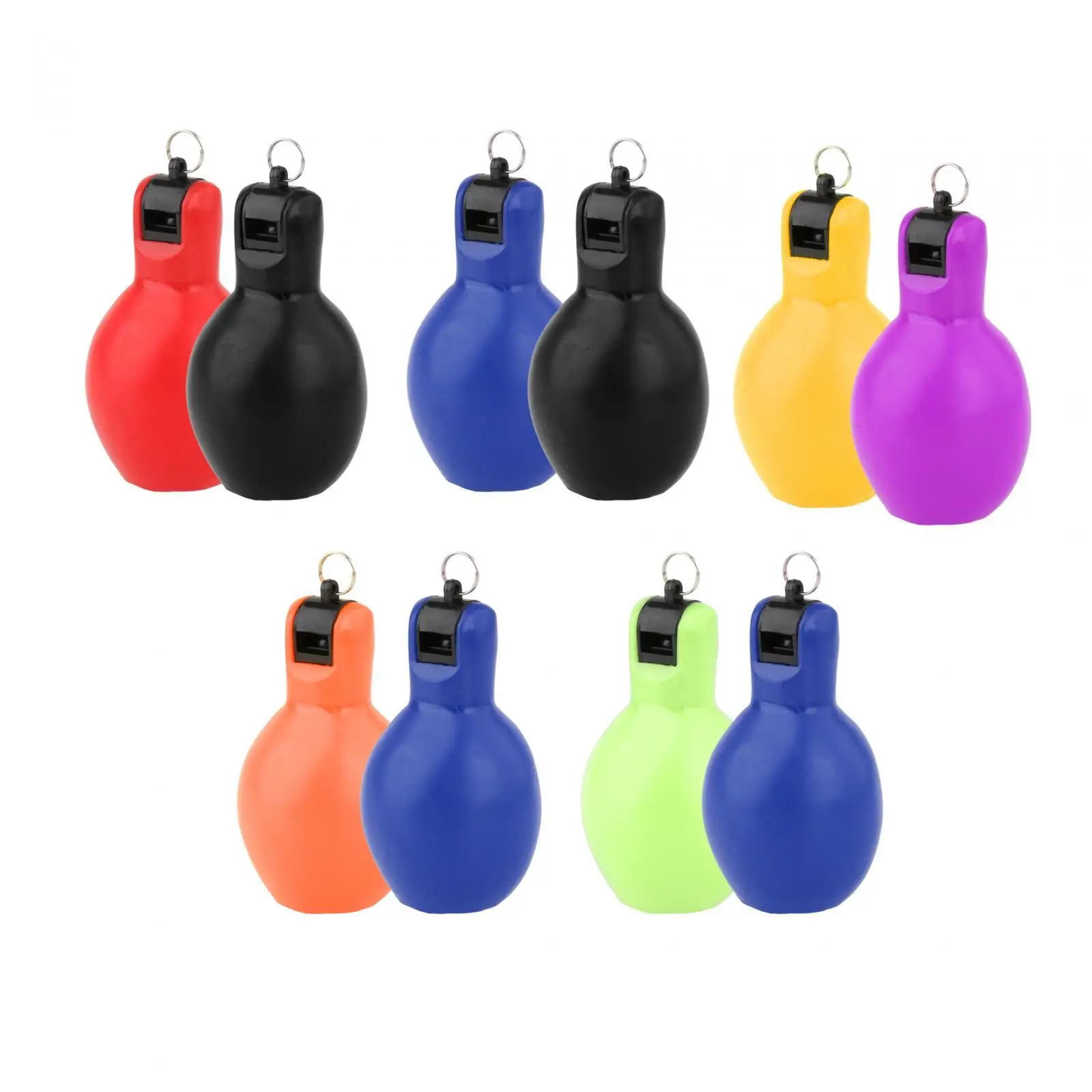 2x Hand Squeeze Whistles Sports Whistle Handheld Manual Coaches Whistle Trainer for Camping Training Basketball