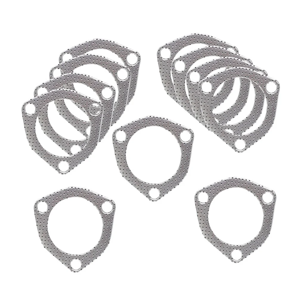 10 pieces/batch 2.5 inch 65 mm exhaust pipe gasket for joint exhaust muffler gasket with hole 3 YC101115