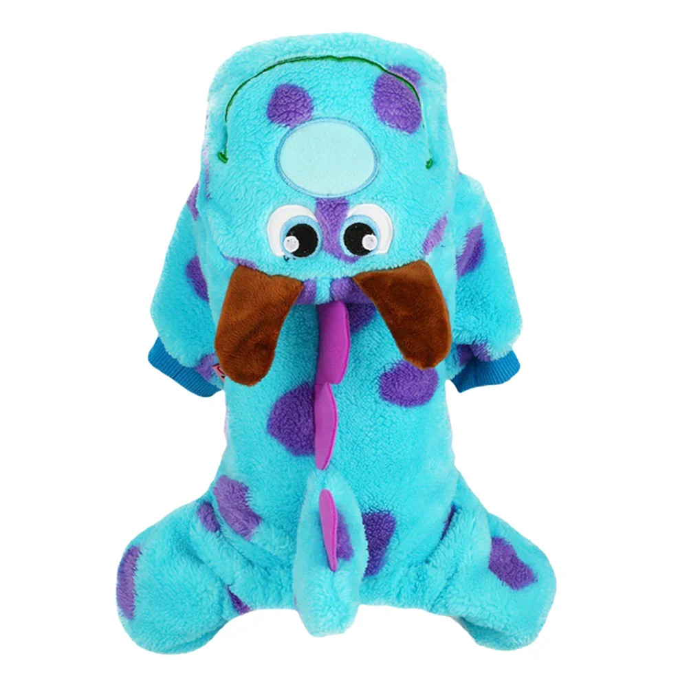 

Pet Transformation Costume Dreses Dog Clothes Warm Winter Printing Garment Coral Fleece Thick Puppy Adorable Warmth