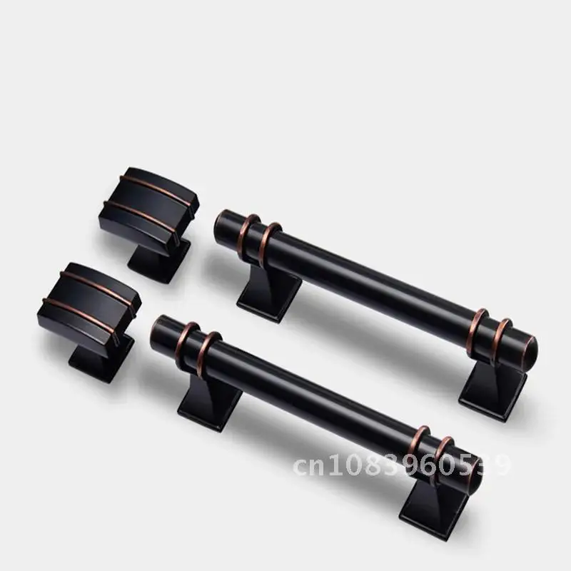 

Handles Black for Furniture Cabinet Knobs Drawer and Handles Zinc Alloy Kitchen Handle Cupboard Pull Furniture Hardware
