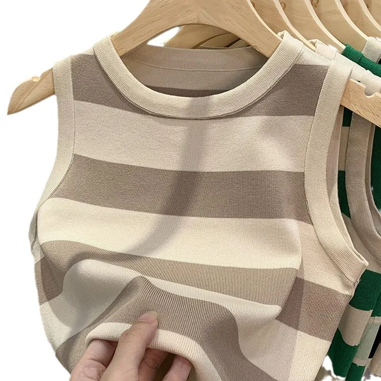 Women Striped Summer Sweater Vest