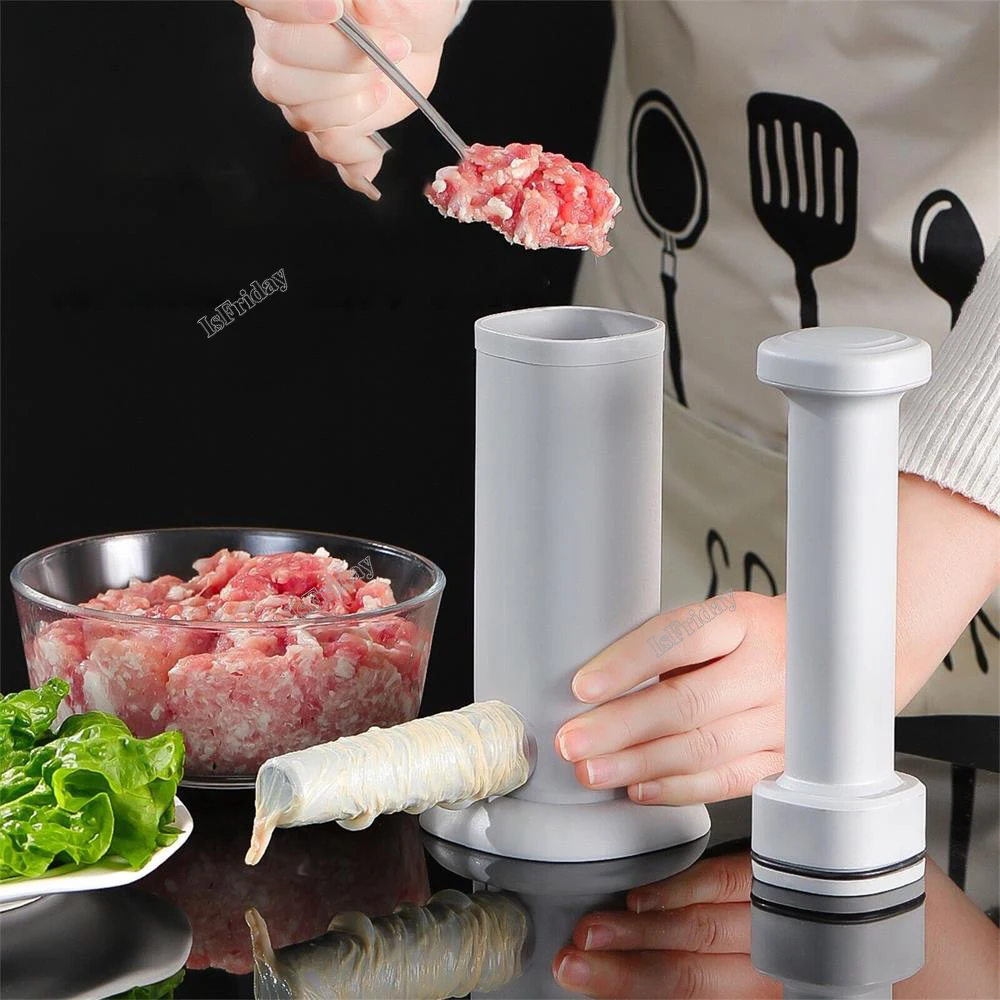 Manual Sausage Filling Machine Meat Stuffer Filler Making Kit Sausage Machine Homemade Meatball Maker Kitchen Tools Supplies sausage stuffer meatball maker