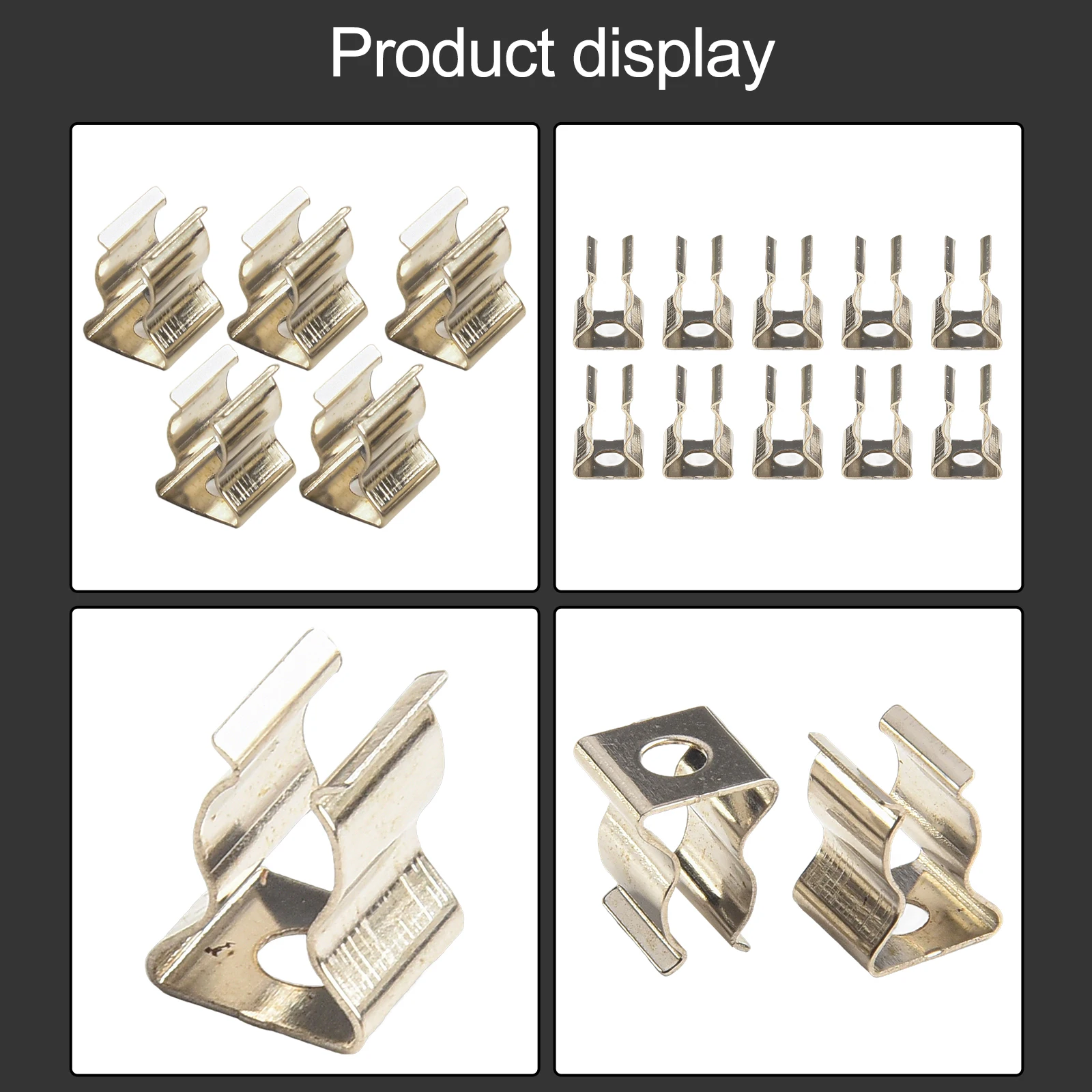 10pcs Spring Terry Clips Stainless Steel Narrow Base Tools 6mm-28mm Heavy Duty Tools Storage Hangers For Garages Sheds Hardwares