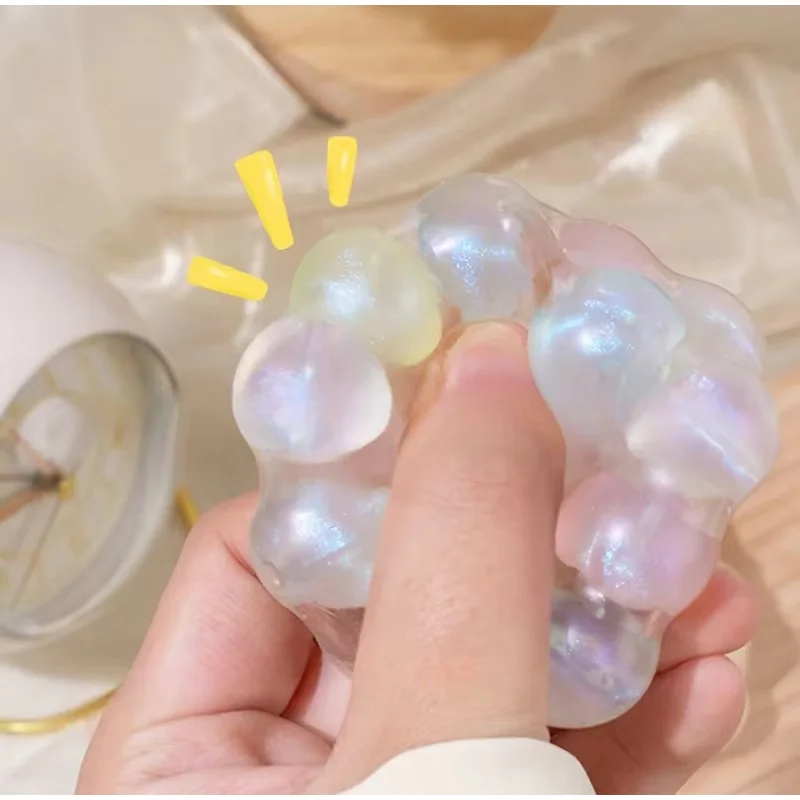 Stress Relief Squeeze Pearl Balls Fidget Toy Glazed Beads Vent Ball for Party Kids Fidgeting Girl Baby fidget toys