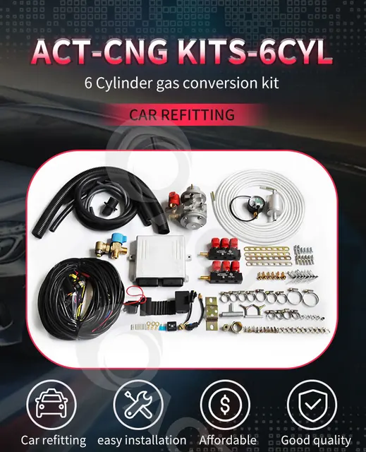 CNG 6 CYL Sequential Injection Conversion kit auto gas fuel system  equipment lpg gasoline auto conversion kits - AliExpress