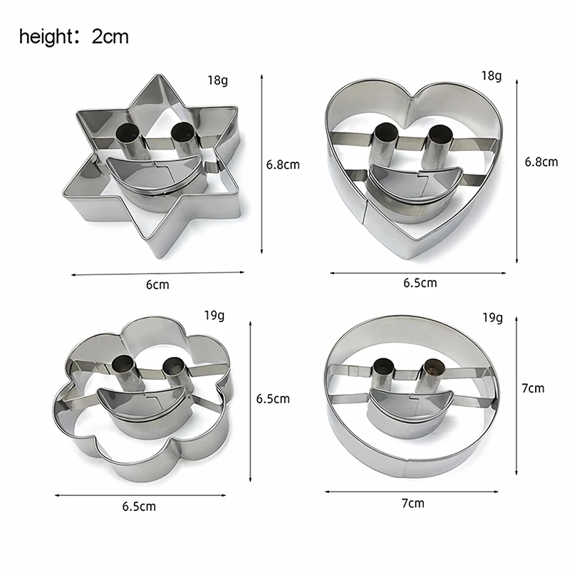 Metal Mini Cookie Cutter Geometric Forms for Cookies Set Easy