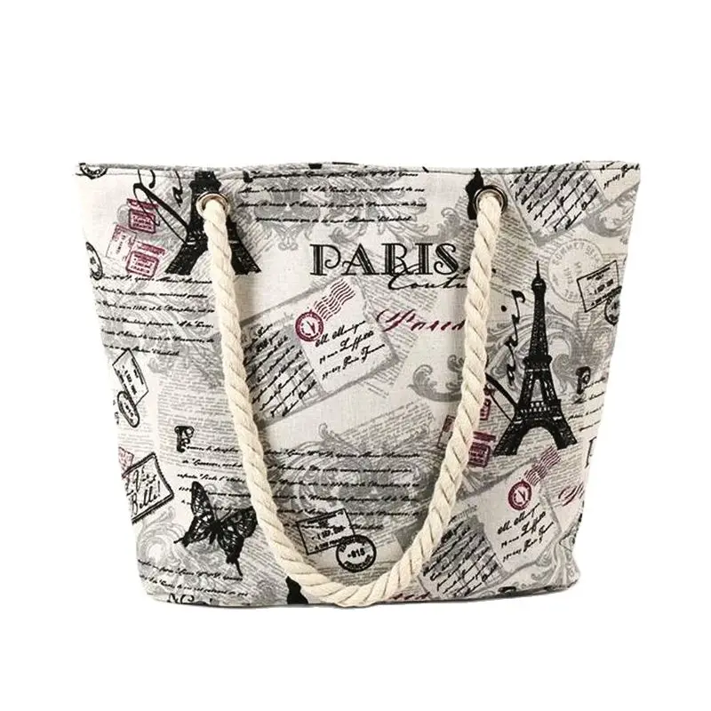 

2023 Cotton Strap Shoulder Bags Printed Tower Shell Travel Bags Large Size Beach Shopping Bags Women Tote Ddrop Shipping MN670