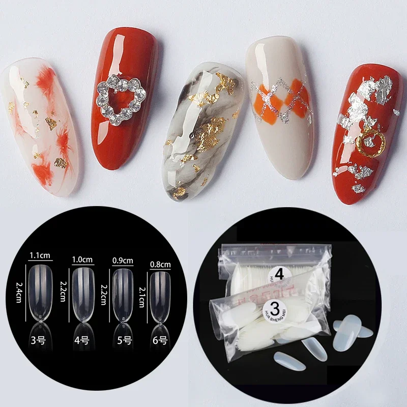 250 Pieces Per Bag Full Cover Oval False Nail Tips Purchase Specific Sizes Fake Nails For Paintting Prastic Size 0 1 2 3 4 5 6