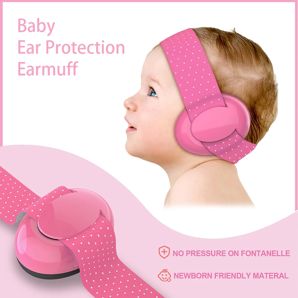 Wireless Headphones Electronic Earmuffs Noise Cancelling Headphones Baby Noise Cancelling Headphones Ear Protection Earmuffs For Infants Elastic Headband Airplane Travel Baby Accessories
