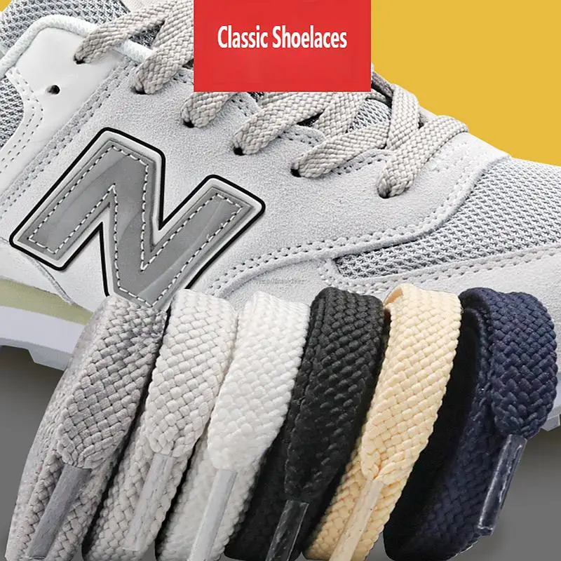 Hochwertige klassische Schnürsenkel für Sneakers, Stoff, flache Schnürsenkel, weiß, schwarz, Schnürsenkel, elastische Schnürsenkel, Schuhe, 100/120/140/160 cm Schnüre