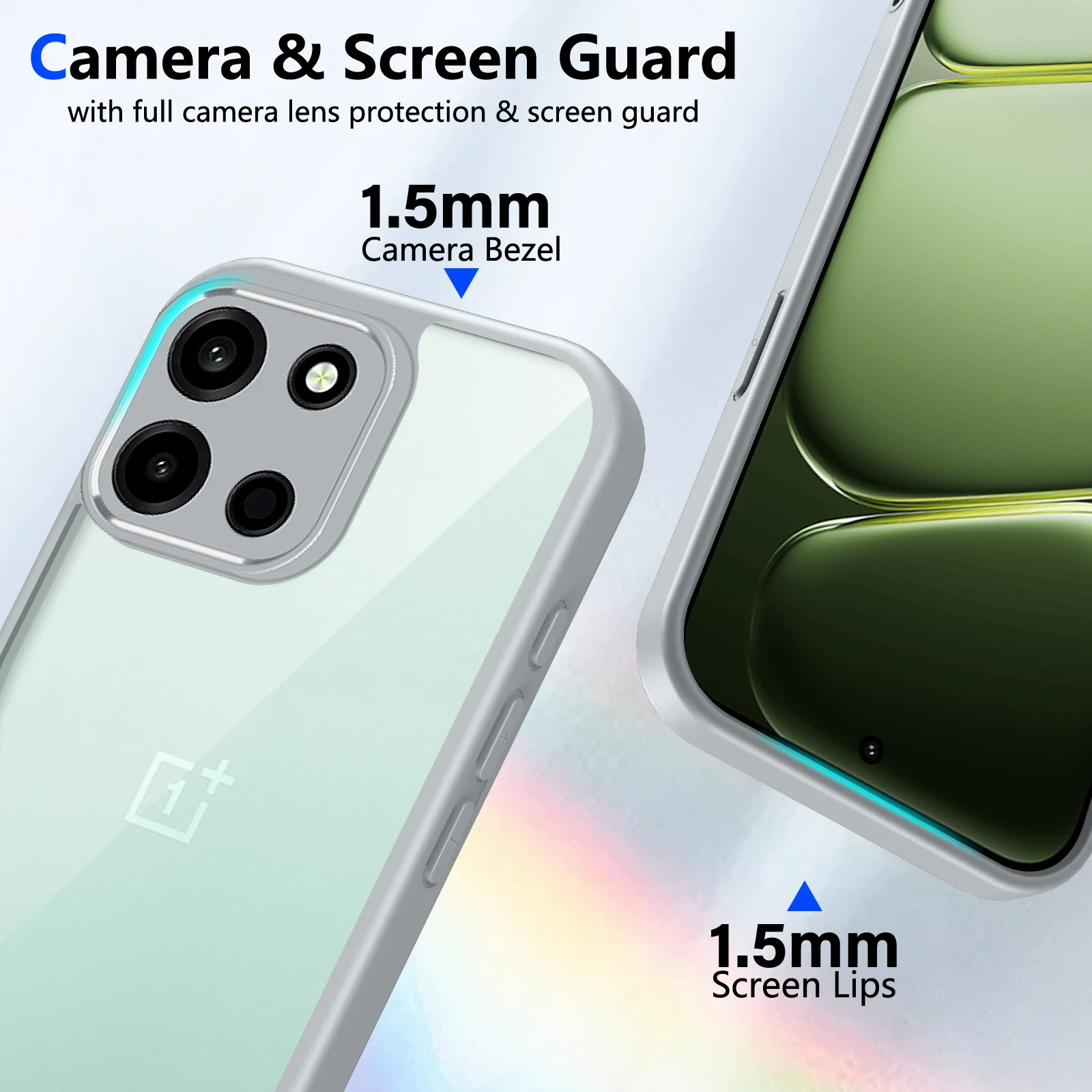 Enhanced Shockproof Silicone Bumper Clear Matte Phone Case with Air Cushion Technology