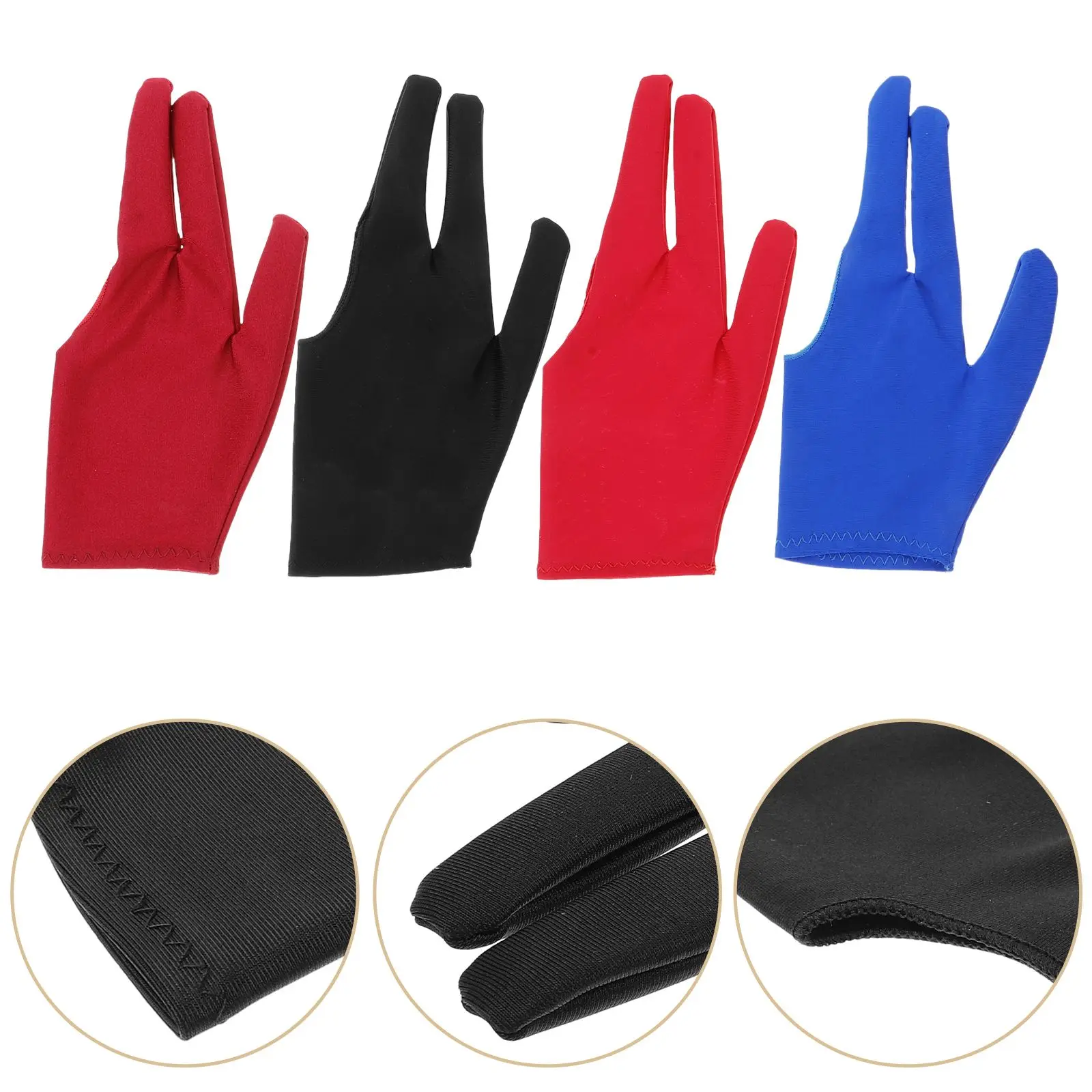 8Pcs YoYo Gloves Yoyo Ball Finger Sleeves Billiards Gloves Snooker Glove Accessories Pool Three Finger For