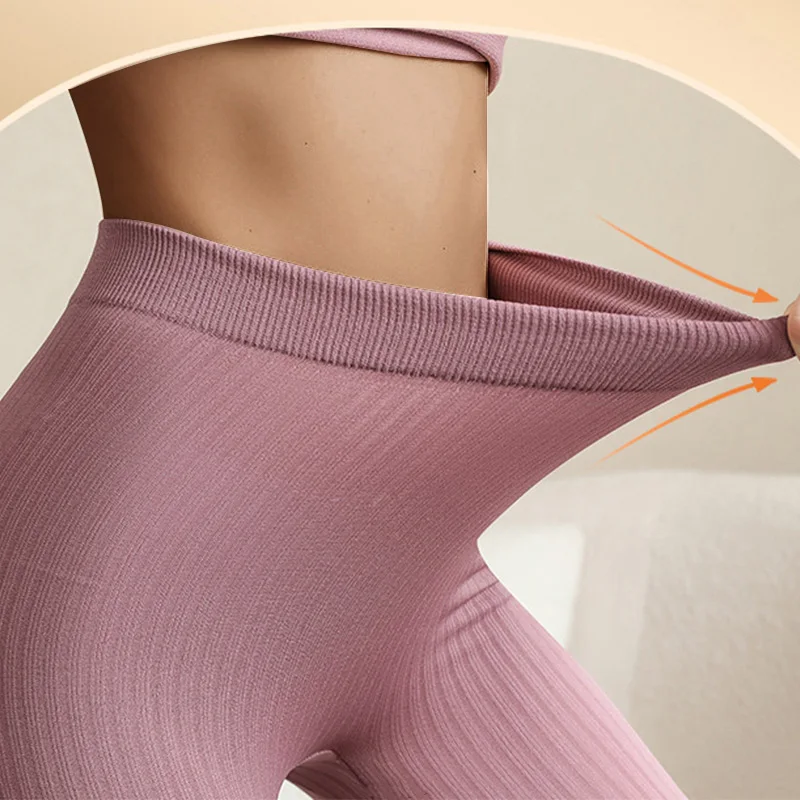Winter Thermal Underwear Sets Sexy Ladies High Elasticity Seamless Long Sleeve Top Bottoms Warm Lingerie Women Clothes Sleepwear
