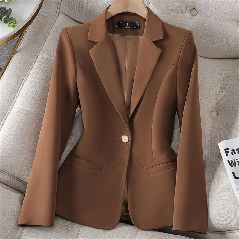 High-Grade Casual Small Suit Jacket Female 2025 Spring Autumn New Temperament Outerwear Korean Blazer Coat Women’s Overcoat Tops