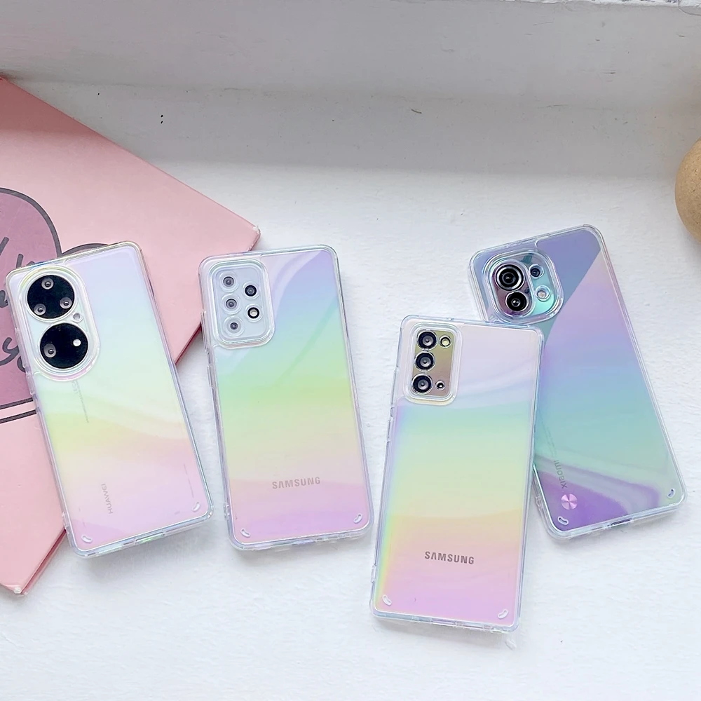 Prabangus graientinis skaidrus dėklas, skirtas Samsung Galaxy A55 A35 A25 A15 A24 A73 A23 A53 A13 A33 A54 A34 A14 A52 A72 A51 A71 Hard Shell_voghion.com