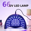 280W 66 LEDs UV LED Nail Lamp for Professional Nails Gel Polish Fast Curing Electroplated Drying Light Lamps 4 Timer Setting 4