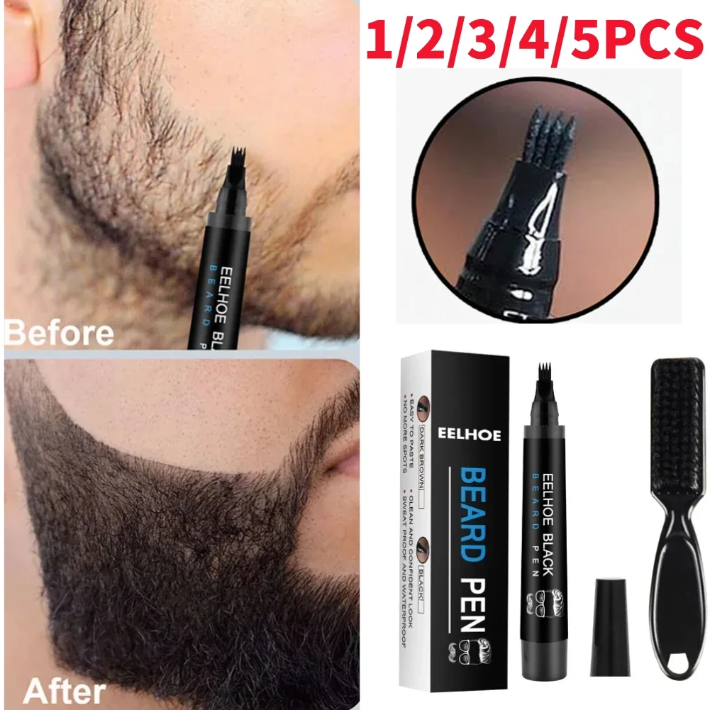 Beard Filling Pen Professional Barber Pencil Beard Enhancer Brush Coloring Shaping Tools Eyebrow Engraving Shape Mustache beard coloring pen