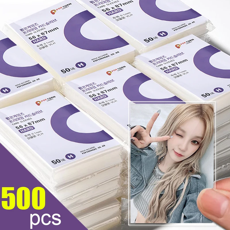 Clear Waterproof Photo Card Protective Sleeves, 1-500Pcs, for Album and Game Card Storage, 56x87mm