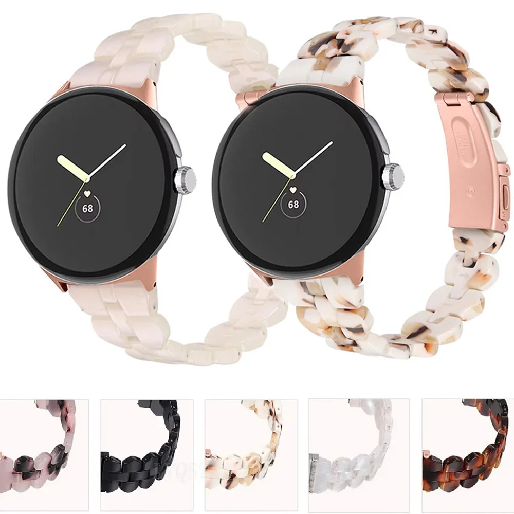 

Resin Strap Bracelet For Google pixel Band Smartwatch Women Lightweight Wristband For Google Pixel Replacement Watch Strap