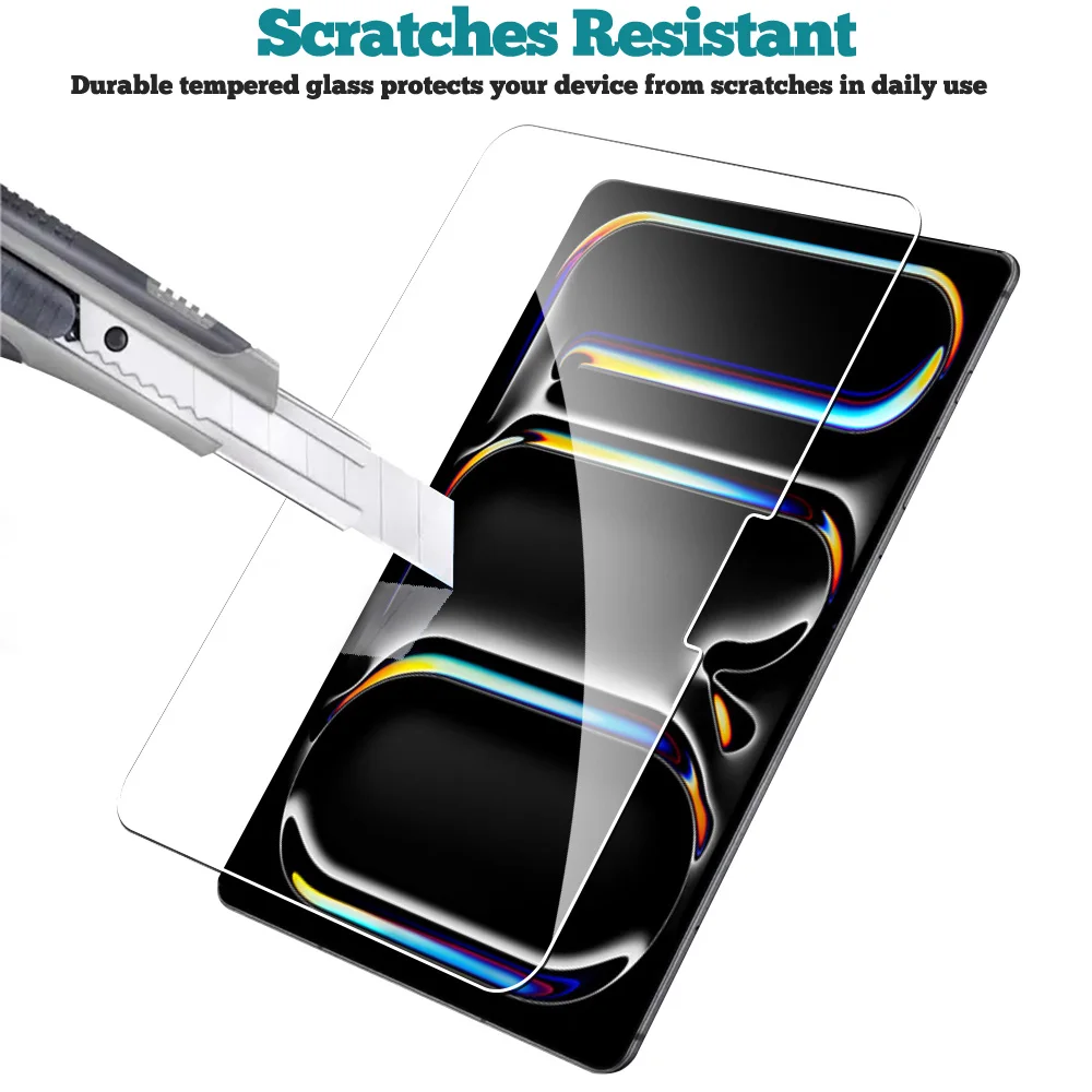2Pcs Tempered Glass Screen Protector For ipad Pro Air 13 11 2024 M4 M2 Air 5 4 Pro 12.9 11 M3 2025 Film 5