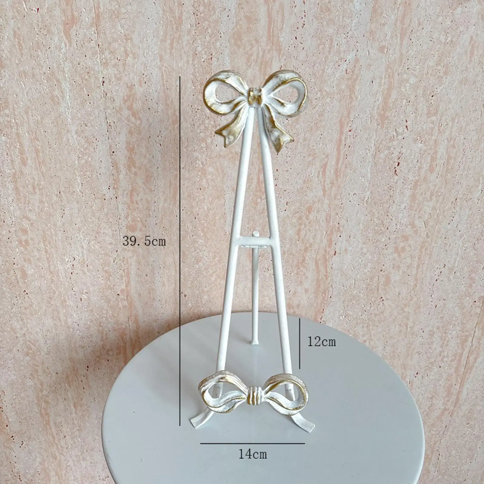 활 모양 디자인 액세서리가 포함된 금속 요리책 디스플레이 랙 홀더 12x14x39.5cm 예술 작품용 우아하고 간편한 조립 다목적