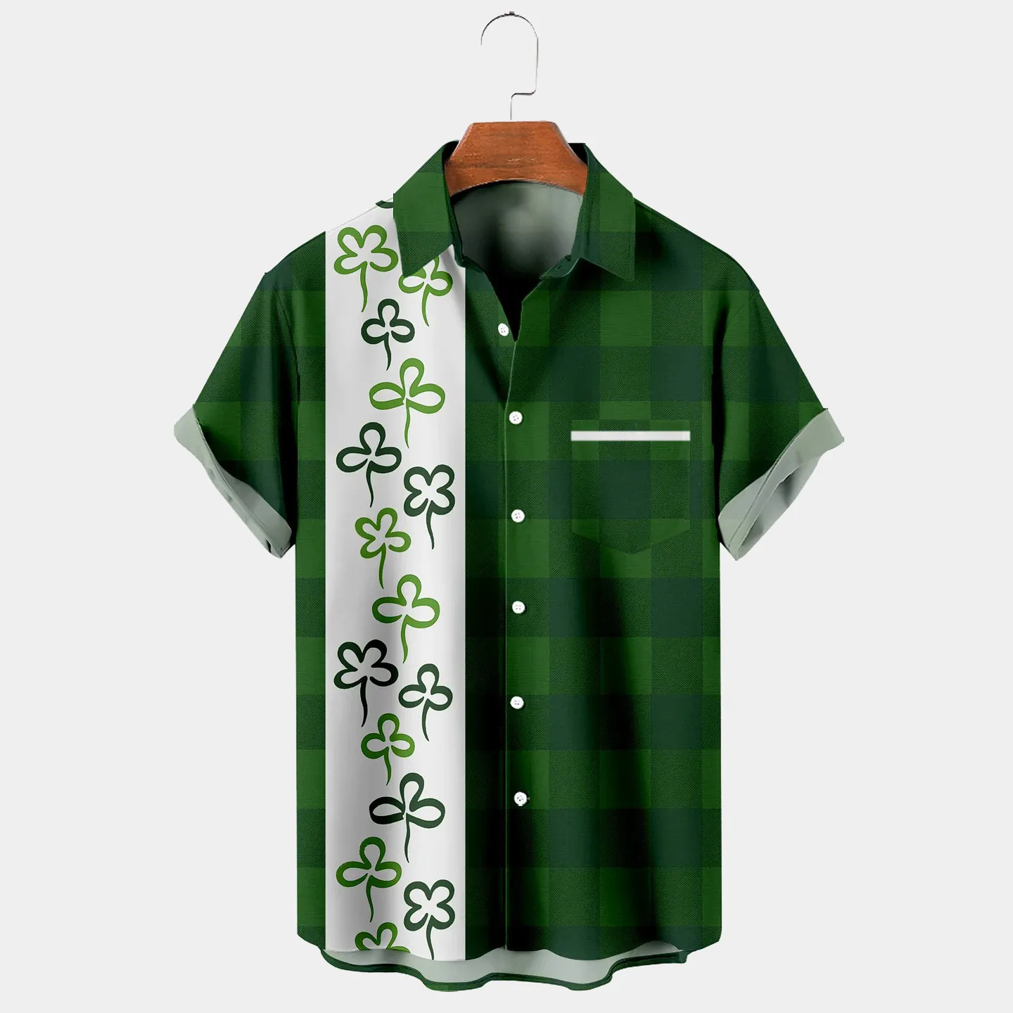 

Simple Clover Print Men's Large Shirt shirt R9