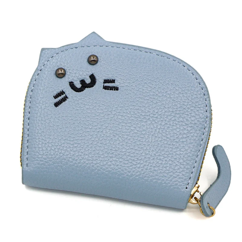 Lychee Pattern Kitten Shell Expanding Card Holder Large Capacity Certificate Holder Clutch Zipper Coin Purse Small Card Hold