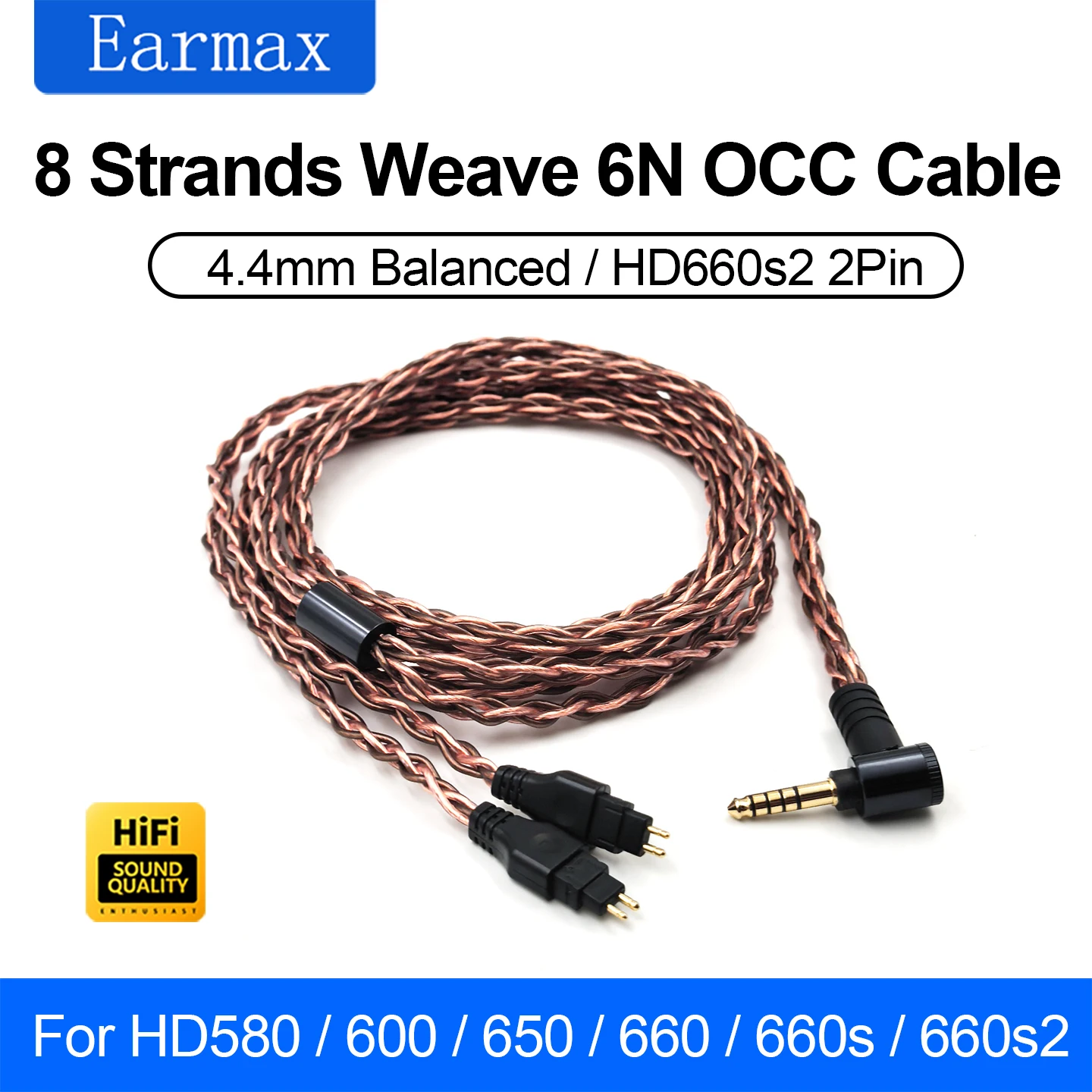 4.4mm バランス ゼンハイザー Hd660S2 Hd660S Hd660 Hd650 Hd600 Hd580