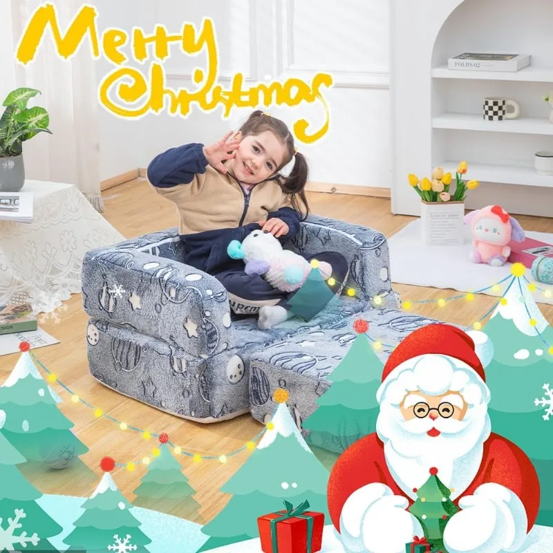 Kids Nugget Play Couch 3-in-1 Modular Toddler Couch Baby Couch Foam Armchair Children Convertible Sectional Sofa 3
