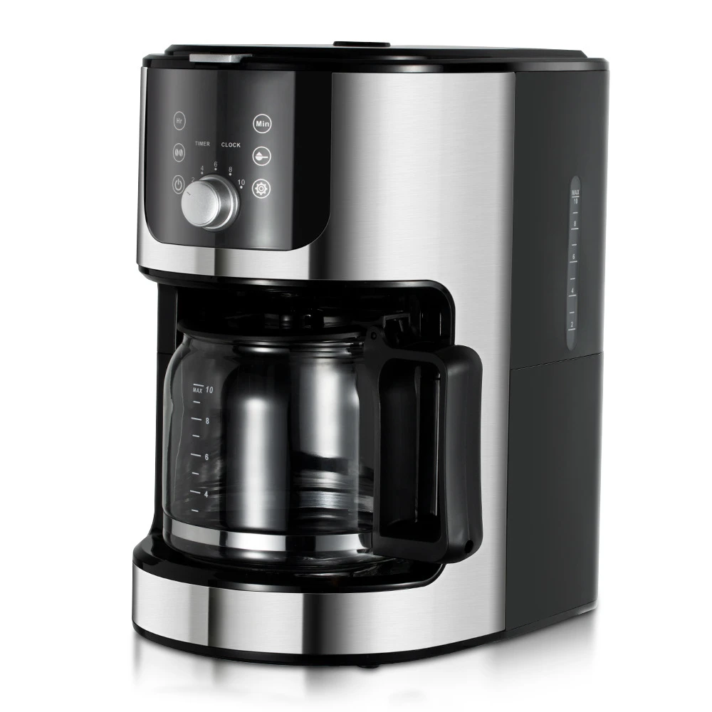 Automatic Drip Coffee Machine with Built-in Grinde...
