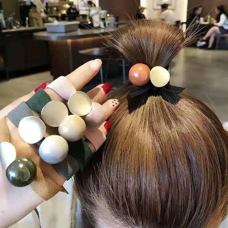 

New Women Luxury Crystal Elastic Hair Band Girls Sweet Hair Tie Simple Ponytail Holder Rubber Bands Fashion Hair Accessories