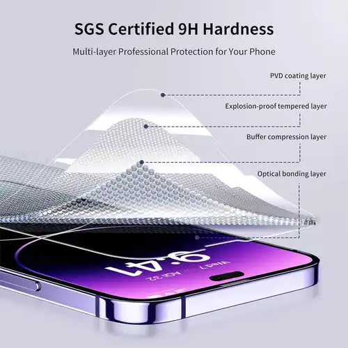 Tempered Glass for iPhone 14 Pro 15 16 17 18 13 12 11 Pro Max Screen Protector for iPhone 15 Pro Mica for iPhone 13 14 Pro Glass - Image 2