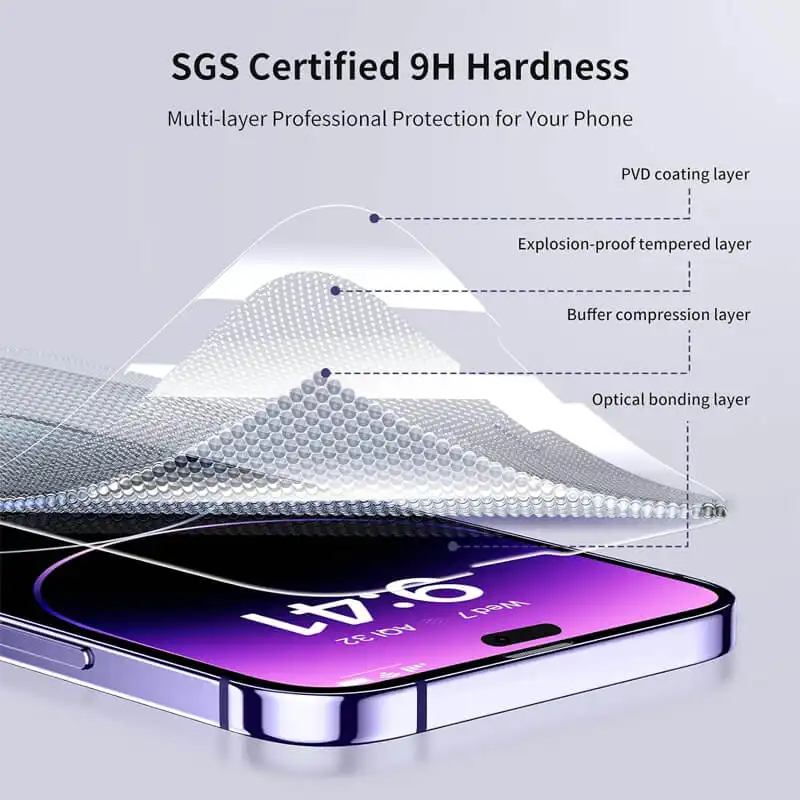 Tempered Glass for iPhone 14 Pro 15 16 17 18 13 12 11 Pro Max Screen Protector for iPhone 15 Pro Mica for iPhone 13 14 Pro Glass - Image 2