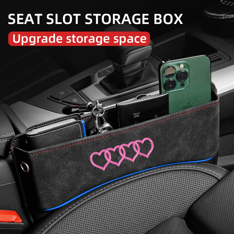 

Car Seat Organizer Crevice Storage Box Suede Leather Car Accessories for AUDI